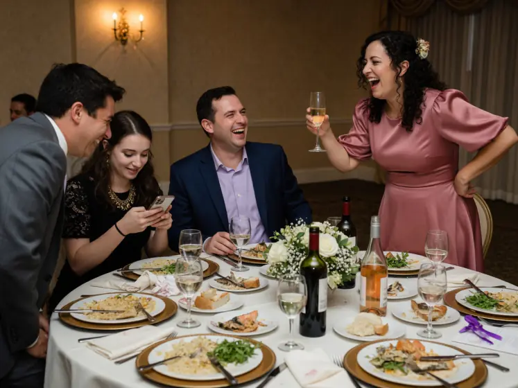 Guests mid-toast